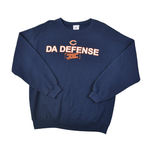 Vintage NFL Chicago Bears Da Defense Sweater Navy Medium