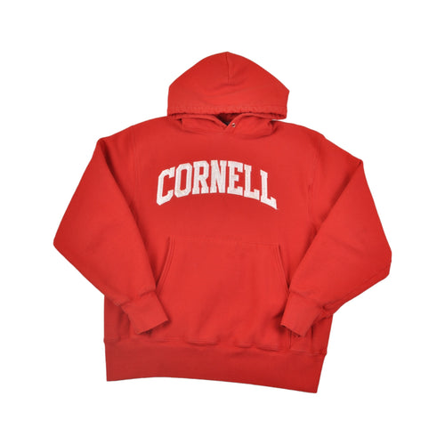Vintage Champion Cornell Reverse Weave Hoodie Sweatshirt Red Medium