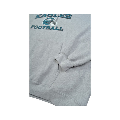 Vintage NFL Philadelphia Eagles Hoodie Sweater Grey Large