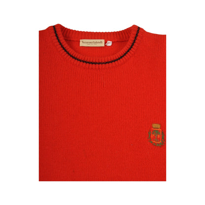 Vintage Italian Knitwear Sweater Red Ladies Large