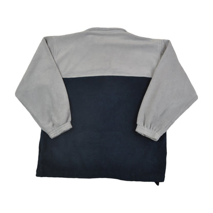 Vintage Fleece 1/4 Zip Block Colour Grey/Navy Large