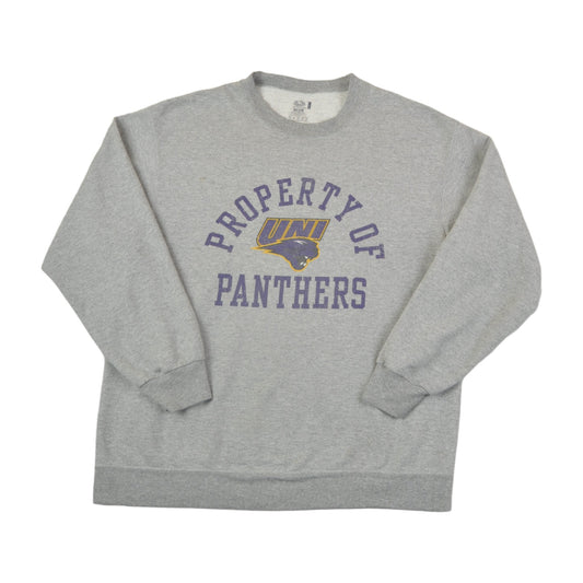 Vintage Northern Iowa Panthers Sweatshirt Grey Large