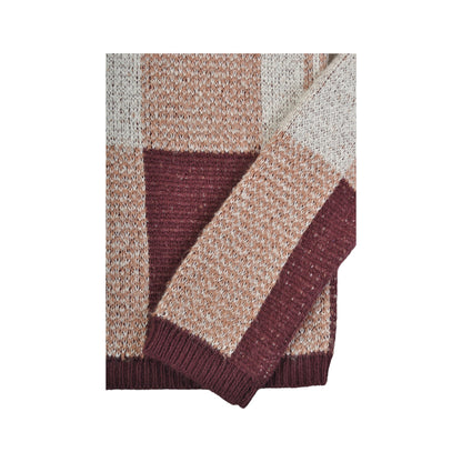 Vintage Knitwear Sweater Retro Check Pattern Pink/Purple Ladies Small