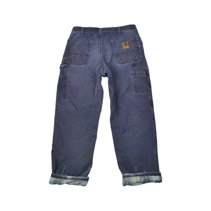 Vintage Carhartt Lined Carpenter Pants Navy W36 L30