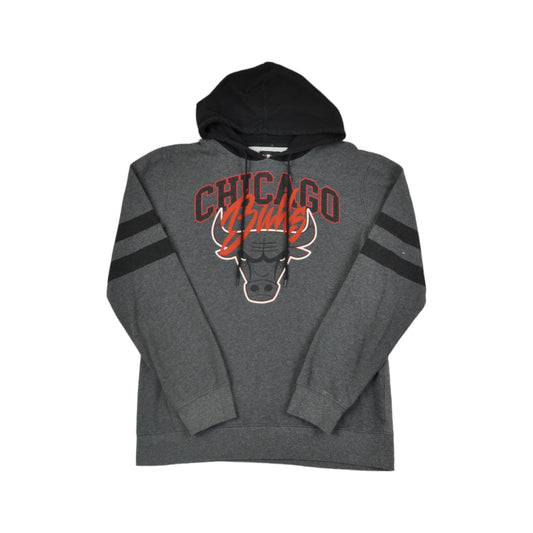 Vintage NBA Chicago Bulls Hoodie Sweatshirt Grey Small
