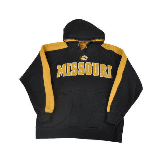 Vintage Missouri Tigers Hoodie Sweatshirt Black/Yellow Small