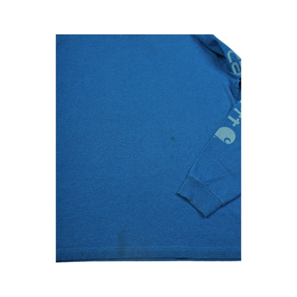 Vintage Carhartt Long Sleeve T-Shirt Blue XL