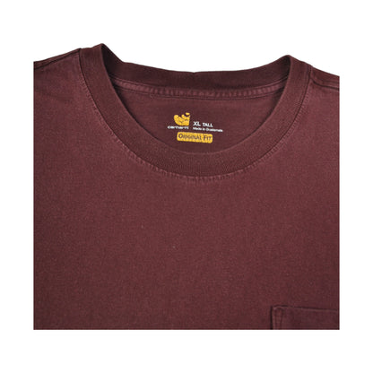 Vintage Carhartt Pocket T-Shirt Burgundy XL