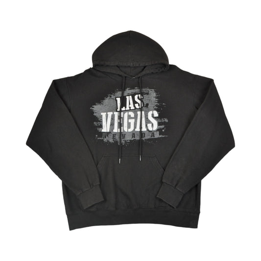 Vintage Las Vegas Nevada Hoodie Sweatshirt Black Medium