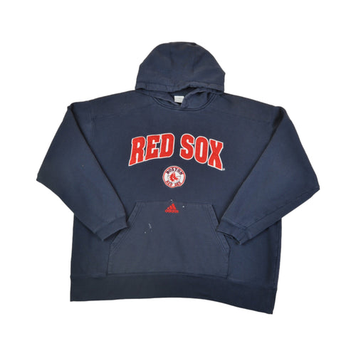 Vintage Adidas Red Sox Hoodie Sweatshirt Navy XL