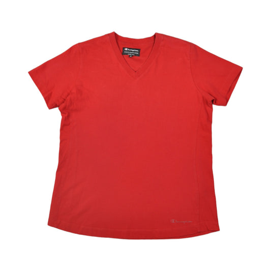 Vintage Champion T-Shirt Red Ladies Medium