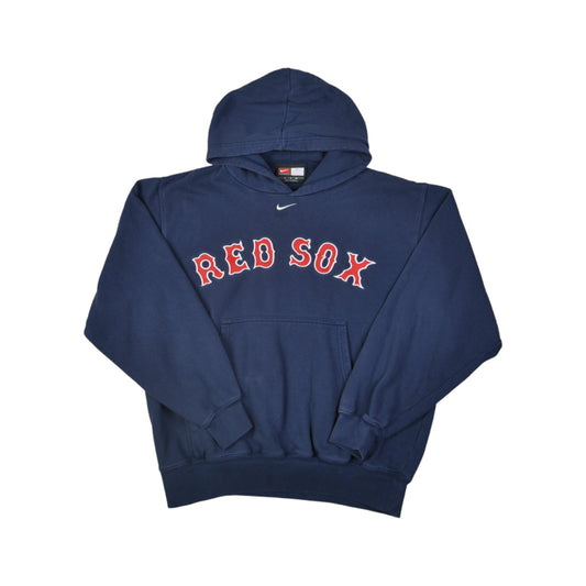 Vintage Nike Red Sox Baseball Team Hoodie Navy Small
