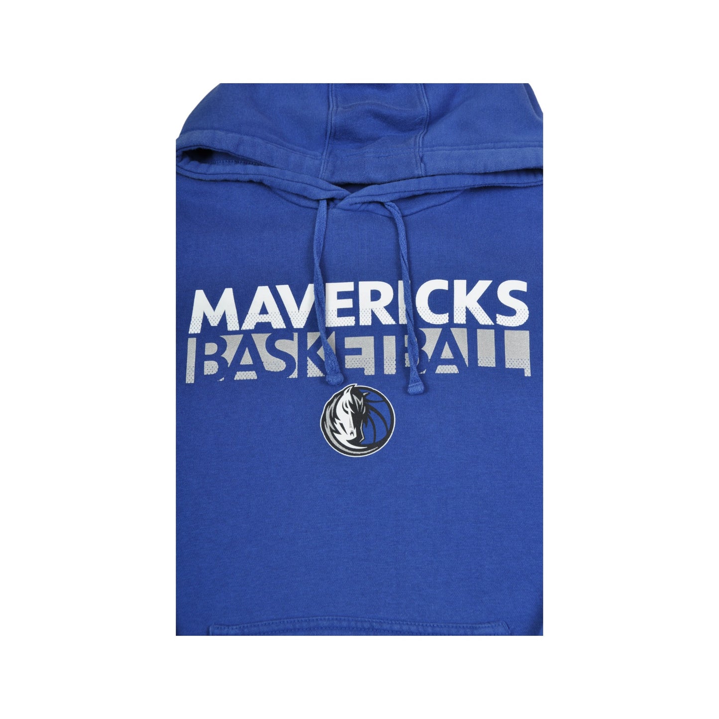 Vintage NBA Mavericks Basketball Hoodie Sweatshirt Blue Small