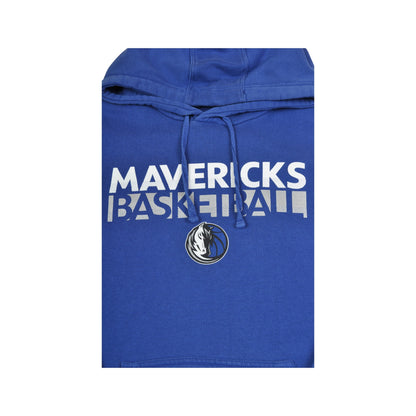 Vintage NBA Mavericks Basketball Hoodie Sweatshirt Blue Small