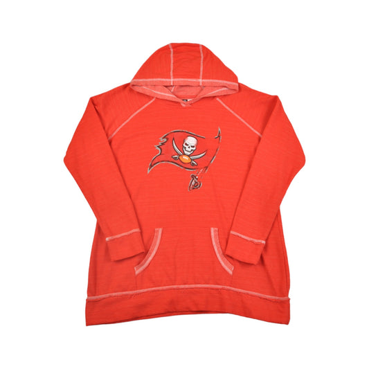 Vintage Tampa Bay Buccaneers Hoodie Sweatshirt Red Ladies XXL