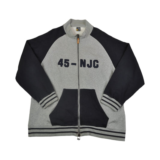 Vintage Nautica Zip Up Sweatshirt Jacket Grey/Navy XXL