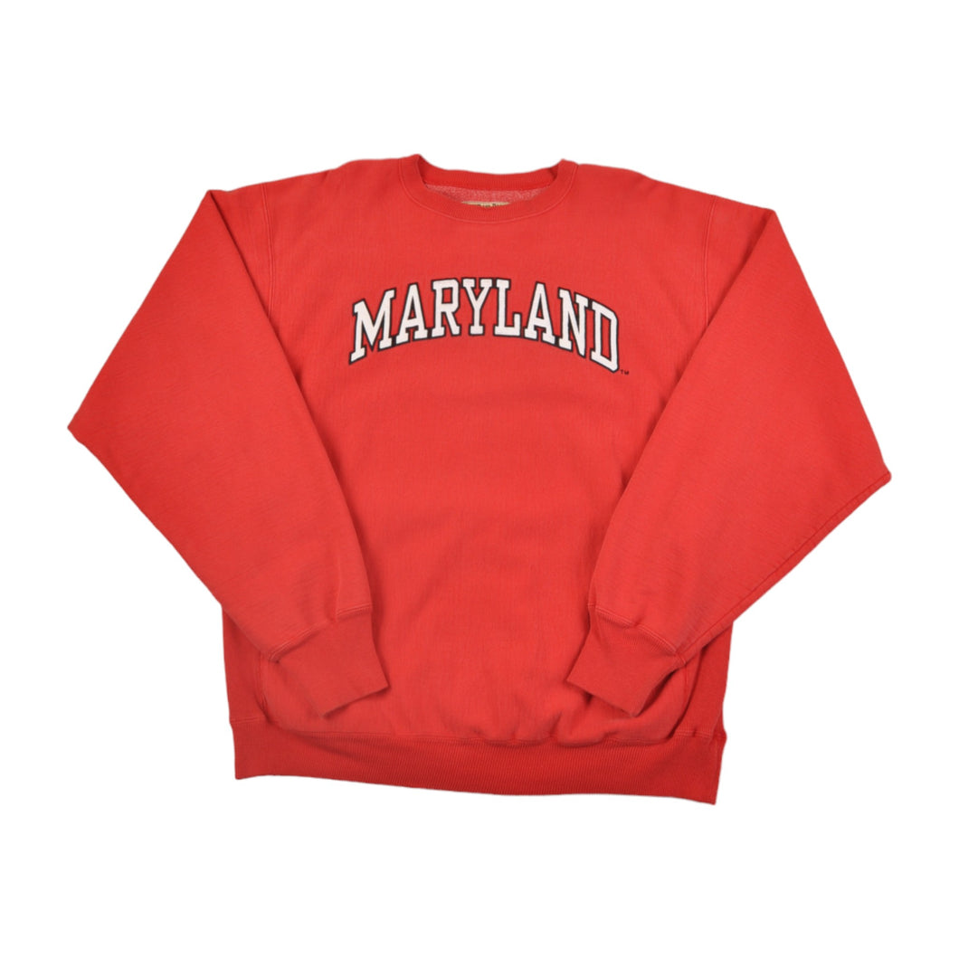 Vintage Steve & Barry's Maryland Crew Neck Sweatshirt Red Large