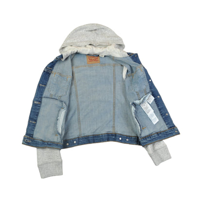 Vintage Levi's Reworked Hooded Denim Jacket Blue Denim Ladies Small