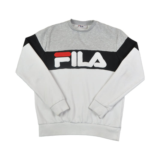 Vintage Fila Sweatshirt Grey/White Small