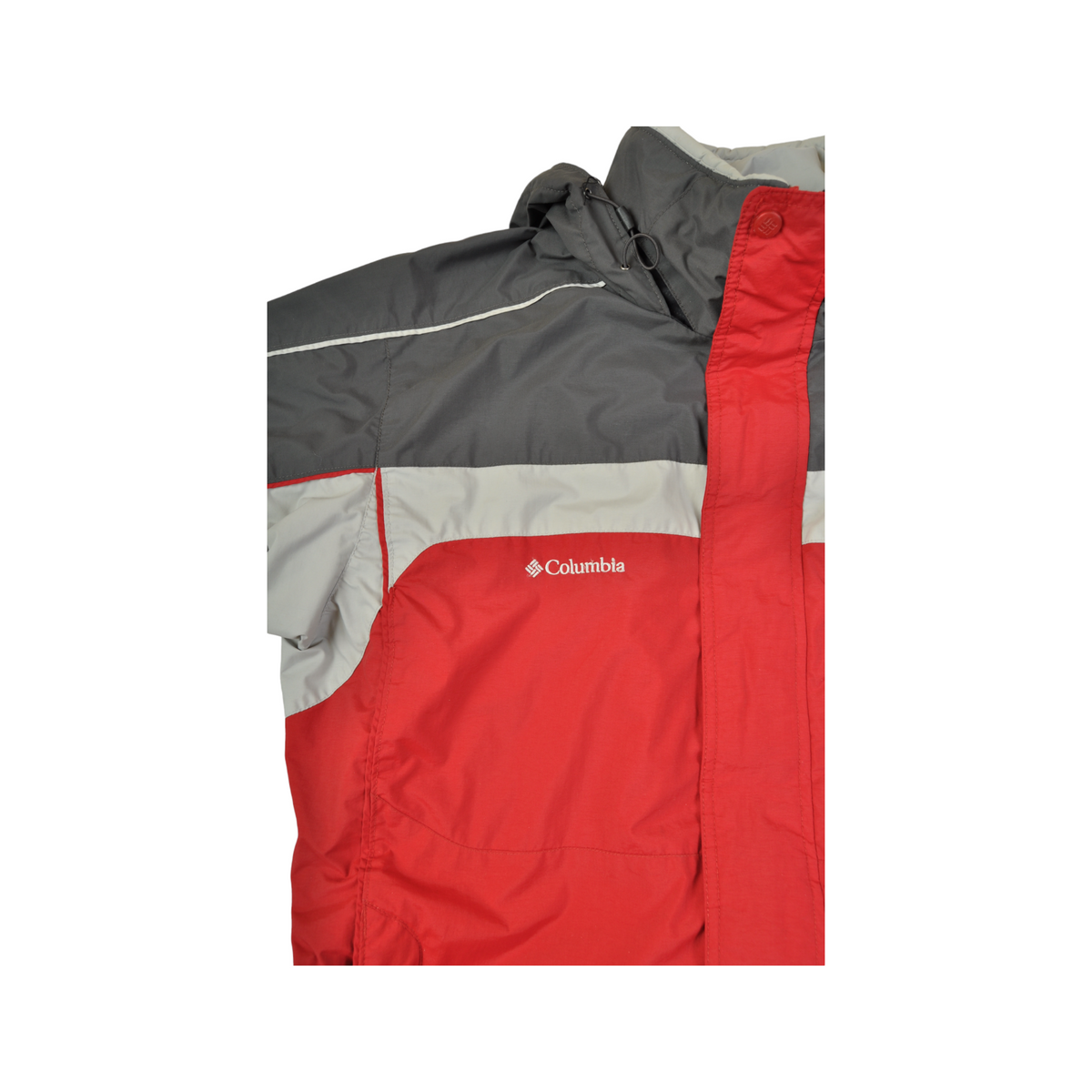 Vintage Columbia Ski Jacket Waterproof Red/Grey Large - Cloak Vintage