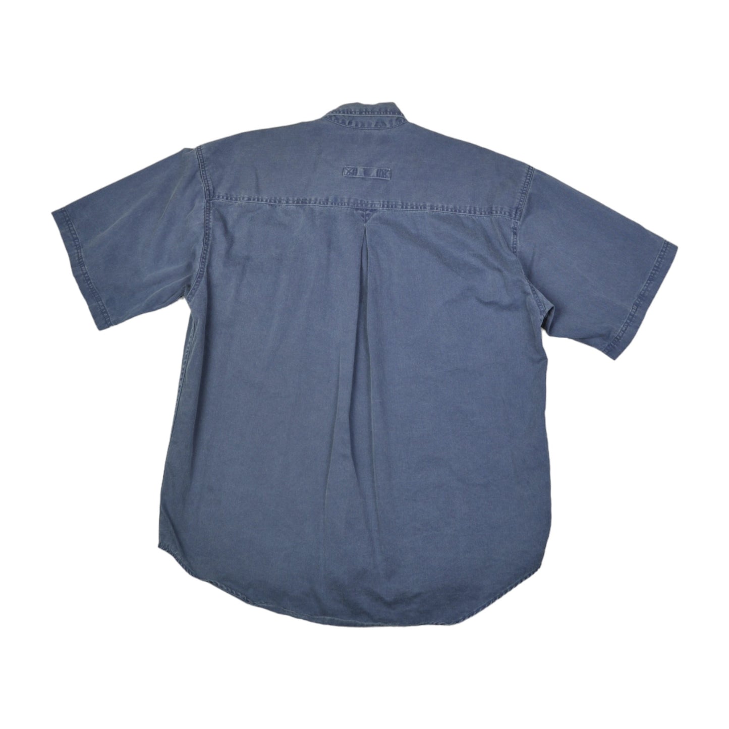 Vintage Shirt Short Sleeve Blue Large