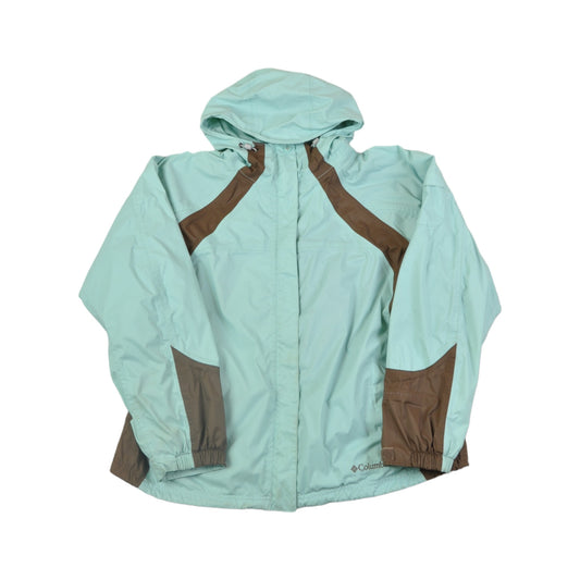 Vintage Columbia Jacket Waterproof Green/Brown Ladies XL