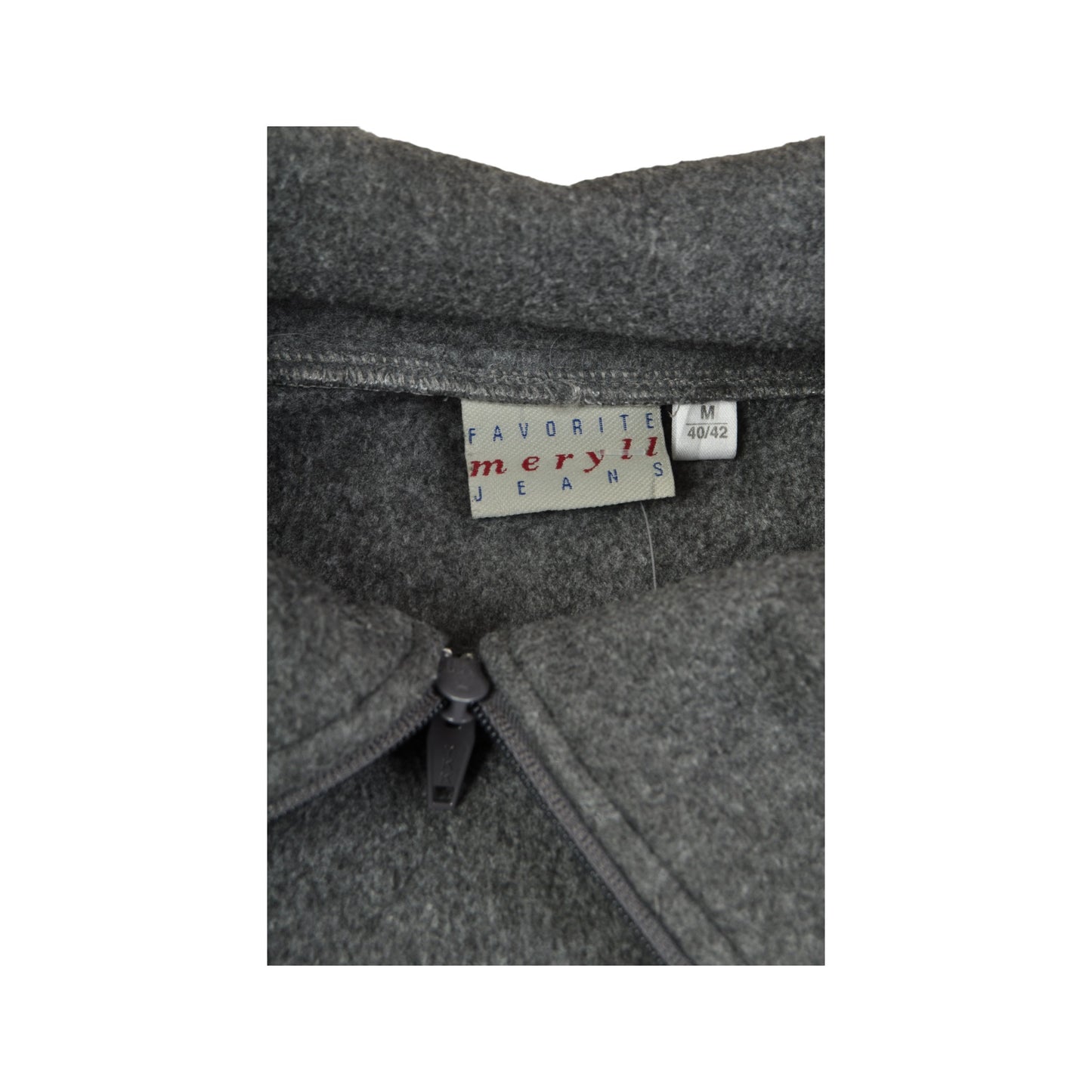 Vintage Fleece 1/4 Zip Grey Ladies Medium