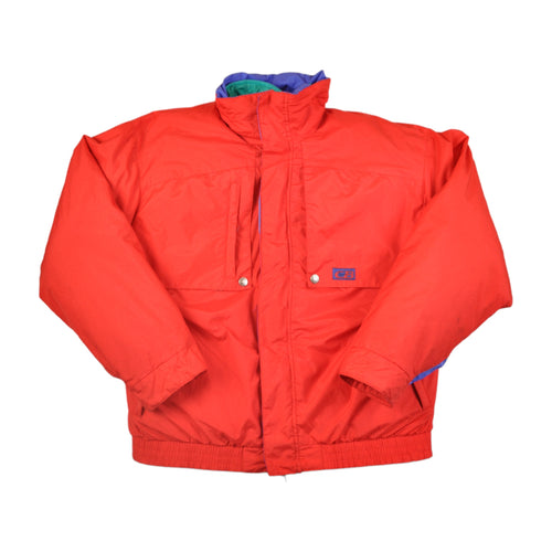 Vintage Ski Jacket Insulated Lining Red Large