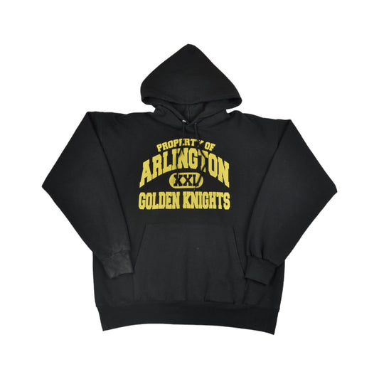 Vintage Arlington Golden Knights Varsity Hoodie Sweatshirt Black Large