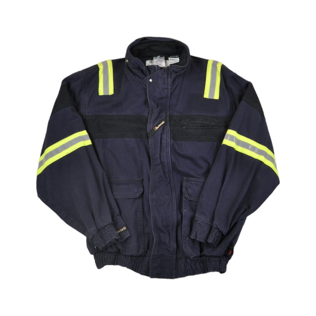 Vintage Workwear Fire Resistant Jacket Navy Medium