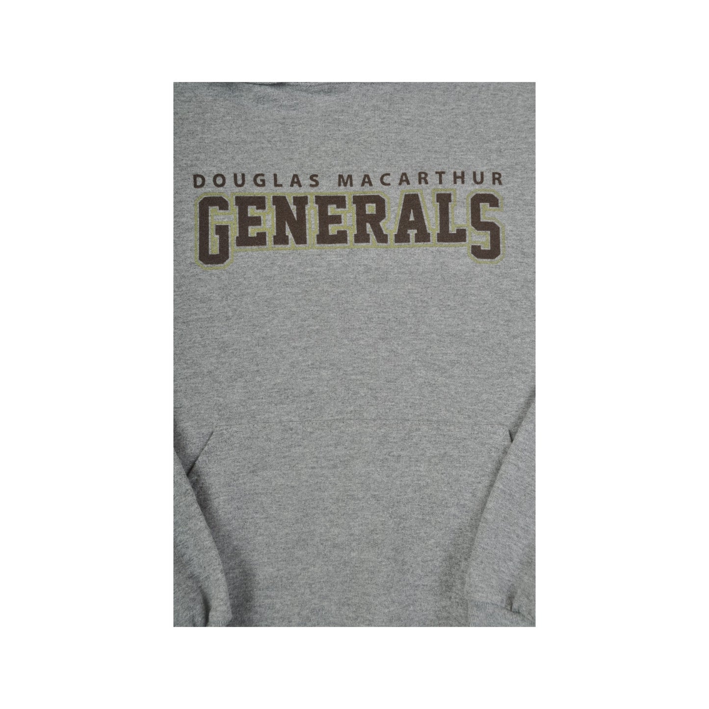 Vintage Douglas Macarthur Generals Hoodie Sweatshirt Grey Small