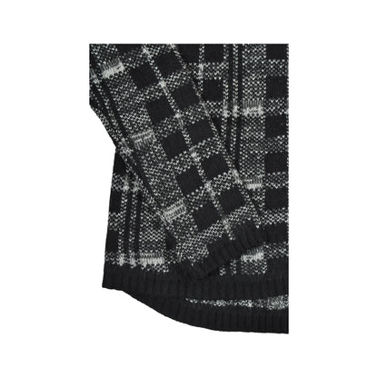 Vintage French Connection Knitwear Sweater Black/Grey Ladies Medium