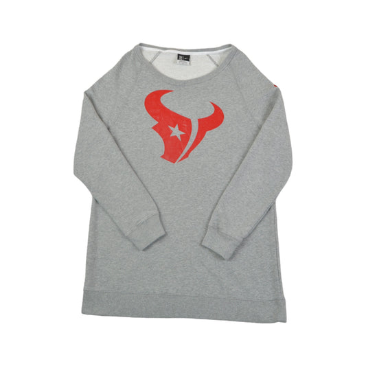 Vintage NFL Houston Texans Sweatshirt Grey Ladies Medium