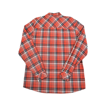 Vintage Lacoste Shirt Long Sleeved Checked Red/Black Small