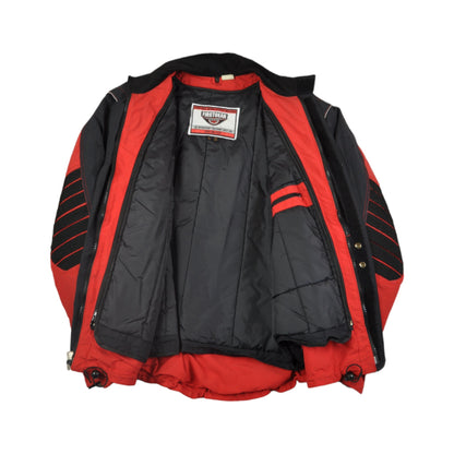 Vintage First Gear Ski Jacket Retro Block Colour Red/Black Large