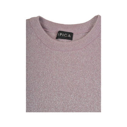 Vintage Metallic Knitwear Sweater Pink Ladies Small