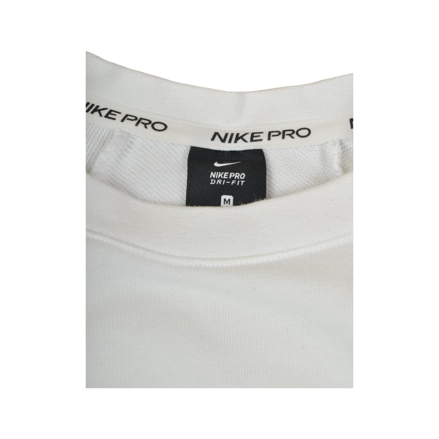 Vintage Nike Pro Cropped Sweater White Ladies Medium