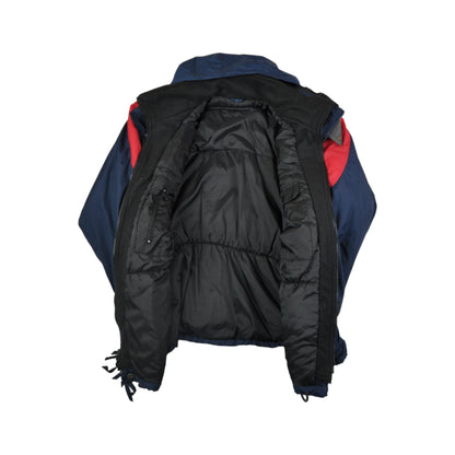 Vintage 90s Ski Jacket Retro Block Colour Navy/Red Large