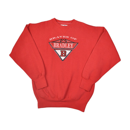 Vintage Braves Of Bradley Sweater Red Medium