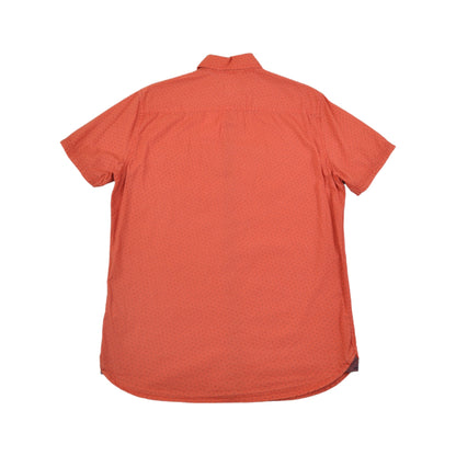 Vintage Lee Shirt Short Sleeved Pattern Orange Medium