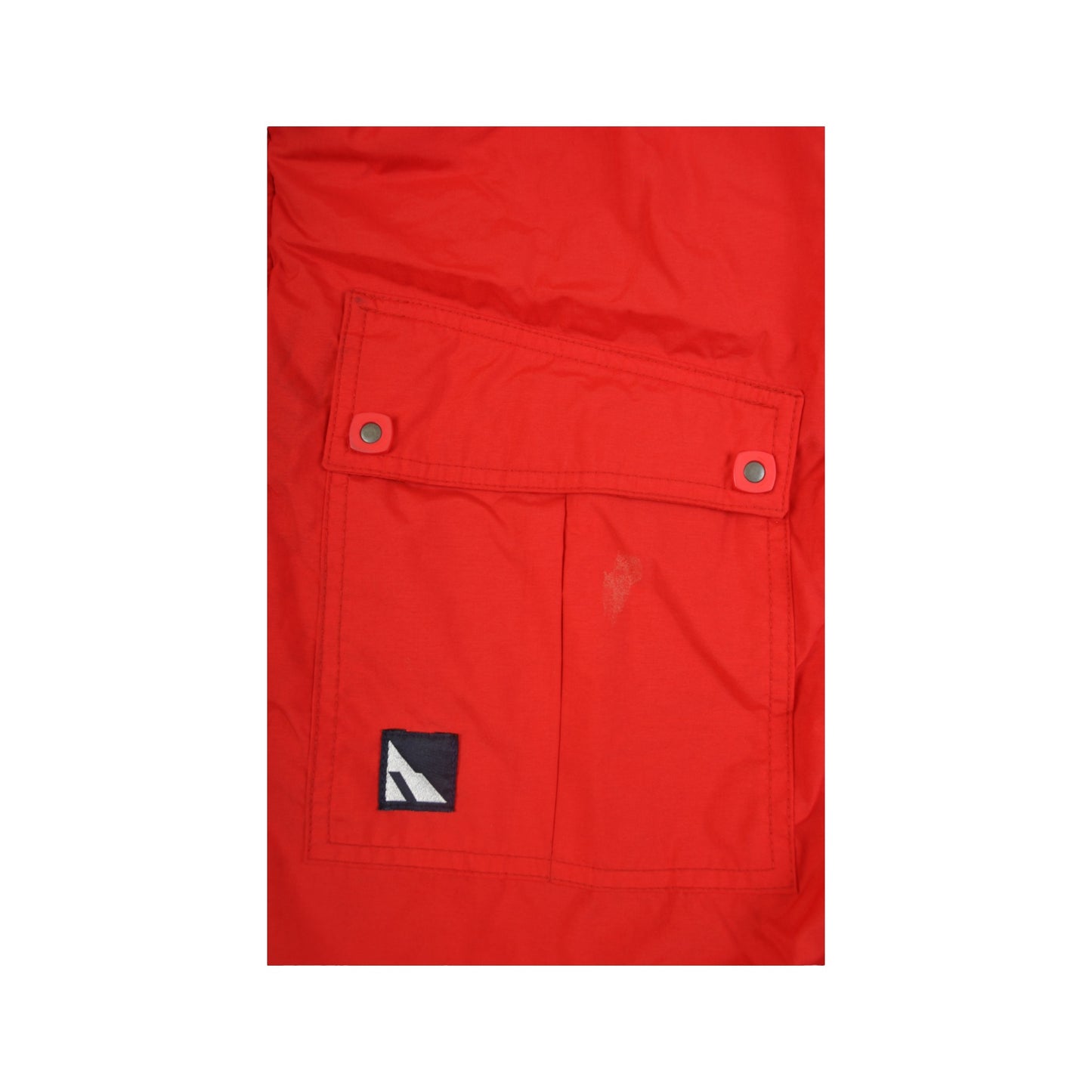 Vintage Ski Jacket Retro Block Colour Red XL