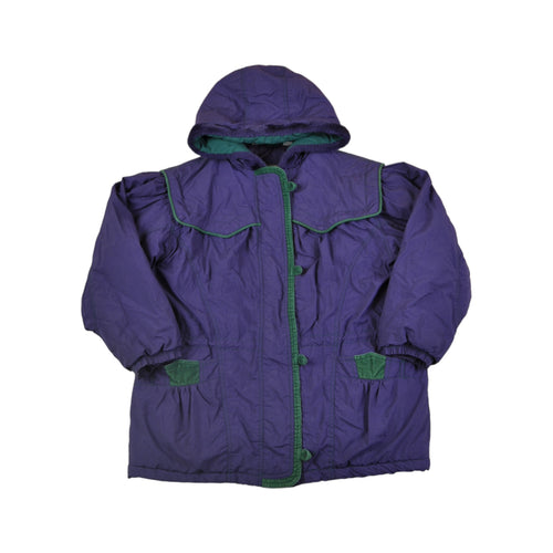Vintage Ski Jacket 80s Style Purple/Green Ladies Large