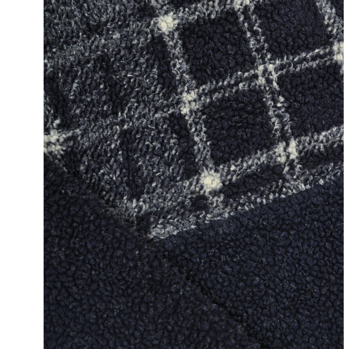 Vintage Fleece 1/4 Zip Retro Pattern Blue Small