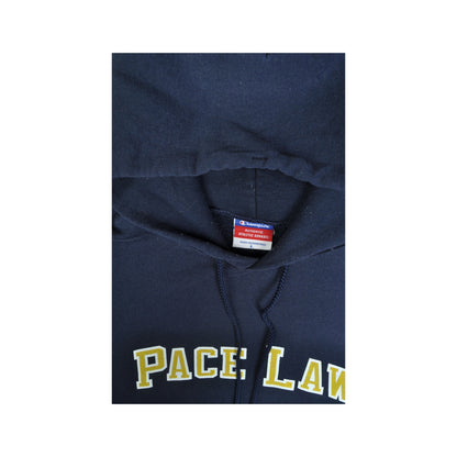 Vintage Champion Pace Law Hoodie Navy Large