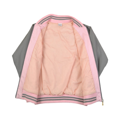 Vintage Champion Windbreaker Varsity Jacket Pink/Grey Ladies XL