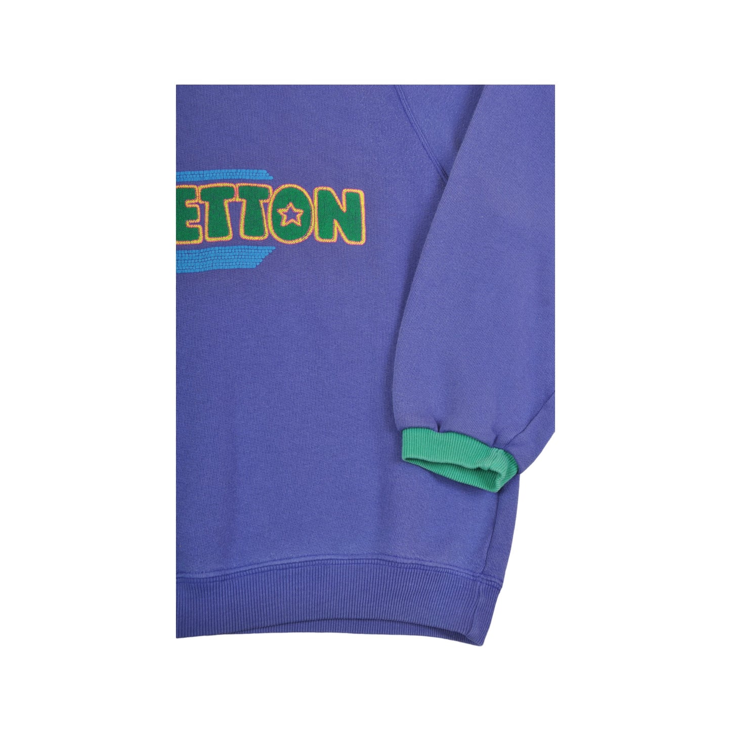 Vintage Benetton Crew Neck Sweatshirt Purple  Ladies XXS