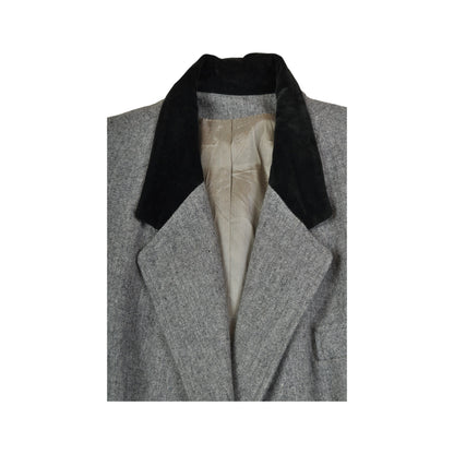 Vintage Y2K Blazer Jacket Grey Ladies Large
