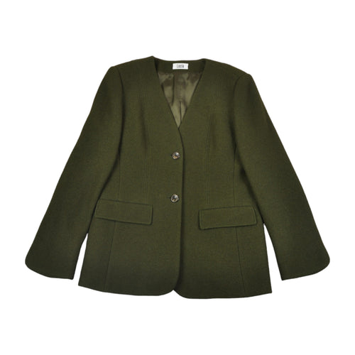Vintage Lucia Wool Blazer Jacket Green Ladies Medium