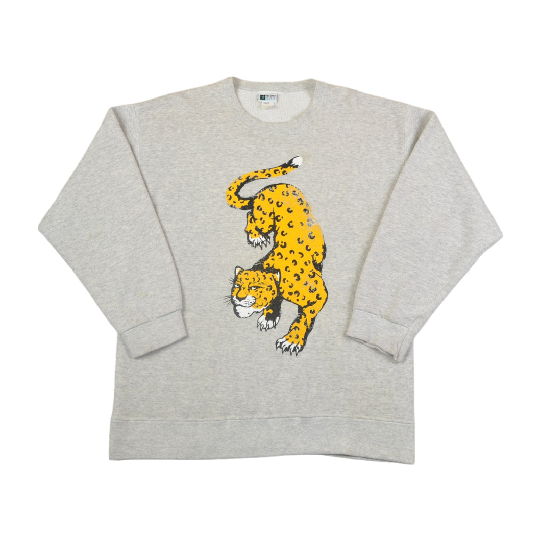 Leopard Printed Sweatshirt Grey