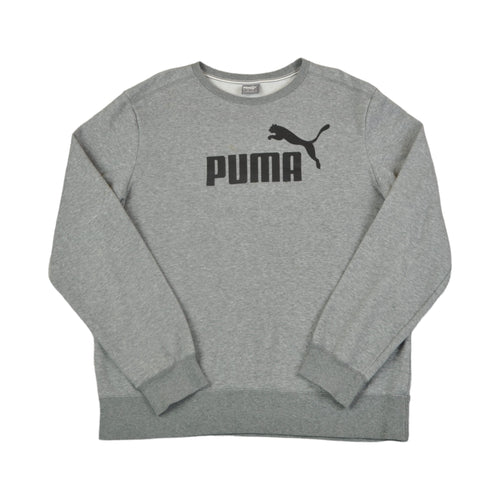 Vintage Puma Crew Neck Sweatshirt Grey Large